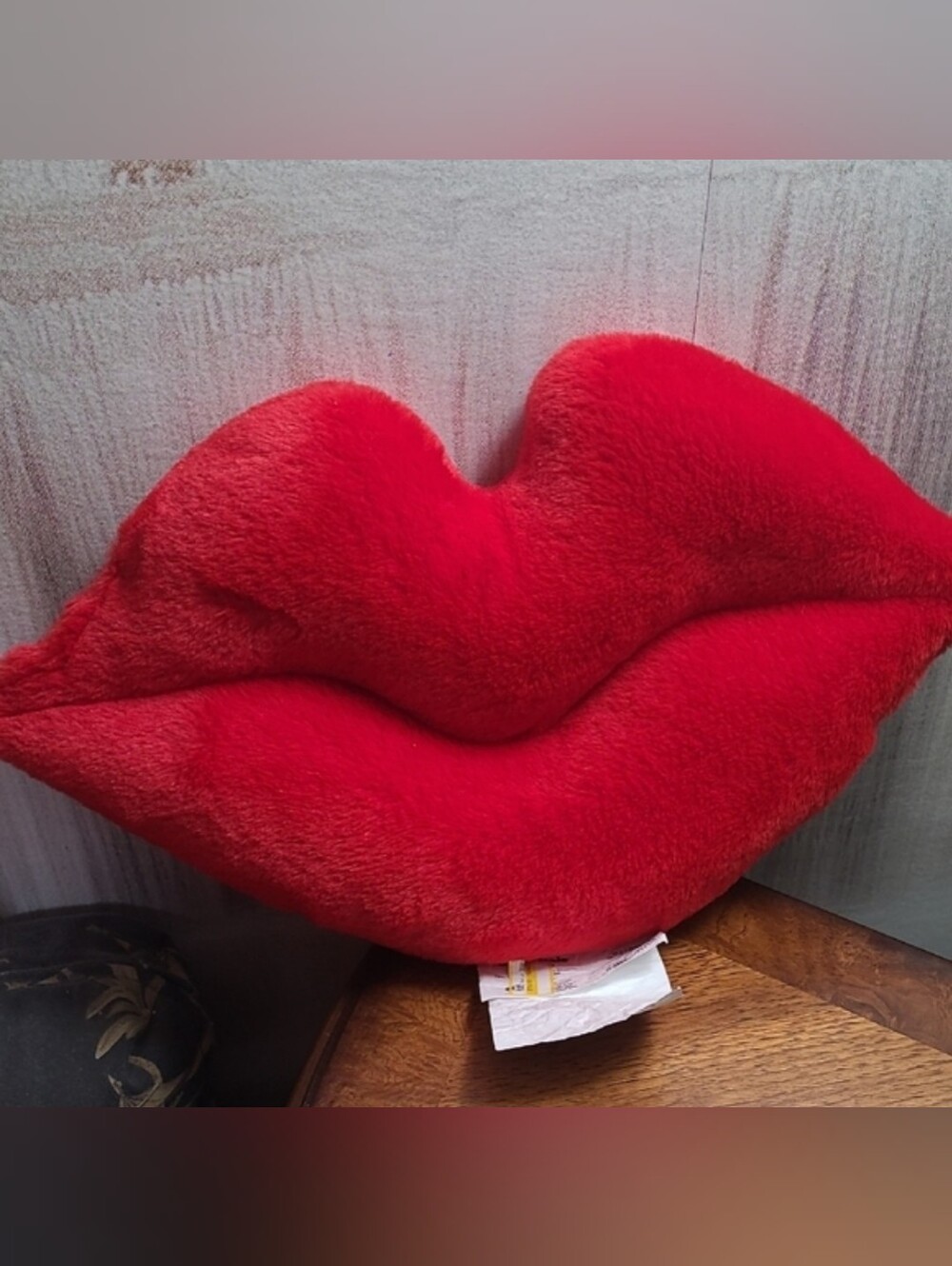 New with tags! Room Essentials Red Lips Shaped Pillow 10 x 18